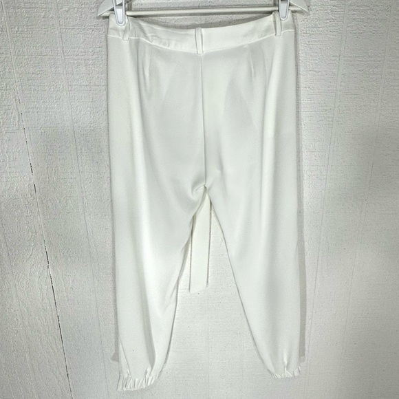 Parker Elliot belted jogger pants white size 2 - Picture 5 of 11